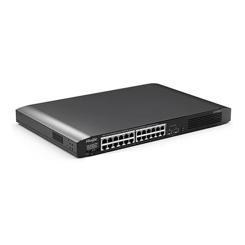 Reyee RG-ES126G-P-L 24 Portlu, 10/100/1000 Gigabit, Tak Çalıştır Switch, 2 SFP, 24 Port PoE+ (370W)