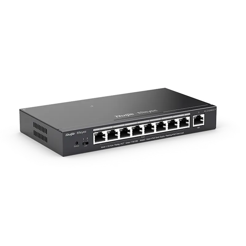 Reyee RG-ES209GC-P 9 Portlu, 10/100/1000 Gigabit, Yönetilebilir Switch, 8 Port PoE+ (120W)