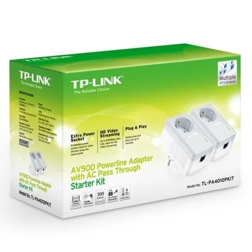 TP-Link TL-PA4010PKIT AV500 AC Powerline Adaptör